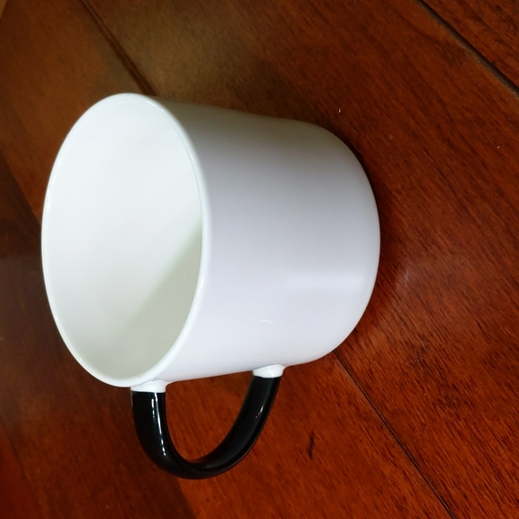 Life Begins after Coffee White Black Metallic Porcelain Coffee Tea Mug - Picture 4 of 7